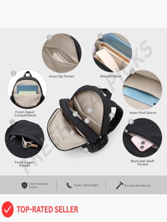 Mini Backpack Lightweight Nylon Daypack for Women City Pack Versatile Travel main image 4